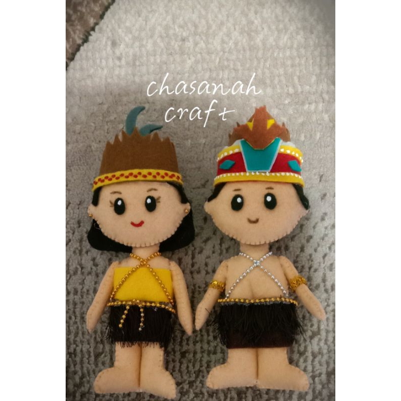 BONEKA FLANEL ADAT PAPUA/BONEKA ADAT/BONEKA PAPUA/BONEKA FLANEL