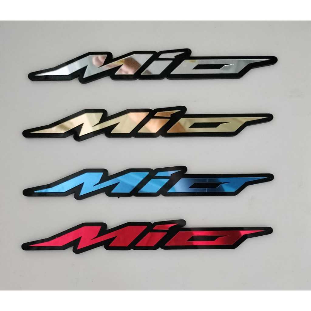 emblem 3d yamaha mio sepasang emblem akrilik mio stiker akrilik body motor mio