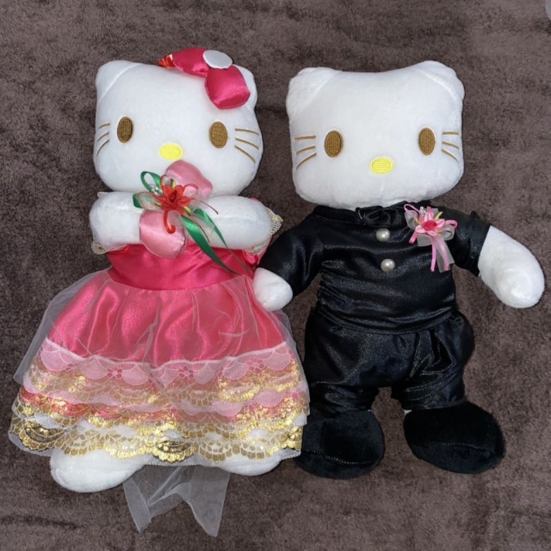[PRELOVED] BONEKA HK HELLO KITTY PREWEED WEDDING NIKAH GAUN PINK PERNIKAHAN PESTA CUSTOM