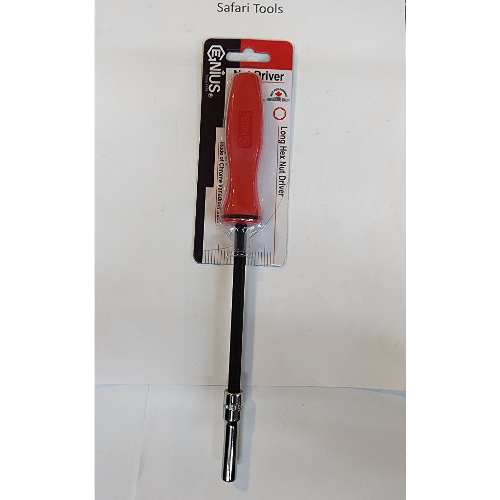 Genius 5.5mm Long Hex Nut Driver 260mmL Obeng Socket 5.5mm