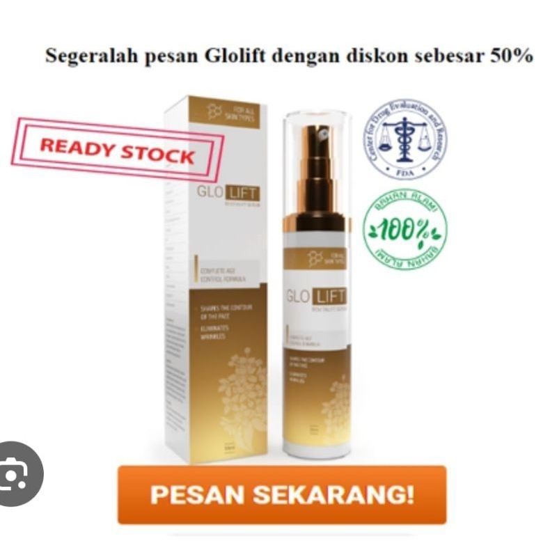 GLOLIFT asli original 100% serum wajah terbaik herbal ampuh lulus uji BPOM RI