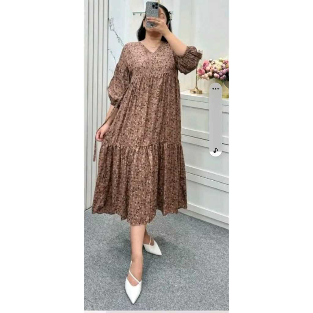 DRESS BUSUI ALTANIA /DRESS RAYON TUIL/DRESS LENGAN BALON/DASTER RAYON/DASTER REMPEL/HOMEDRESS