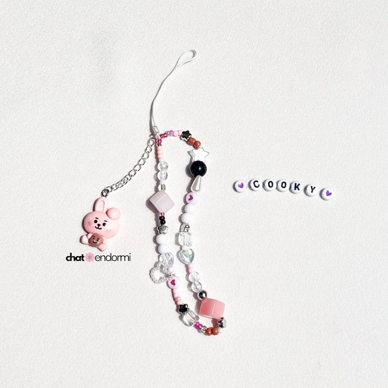 BT21 Phone Strap [RJ / Cooky / Mang] (phone strap / gantungan hp / tali hp / strap phone / phone cha