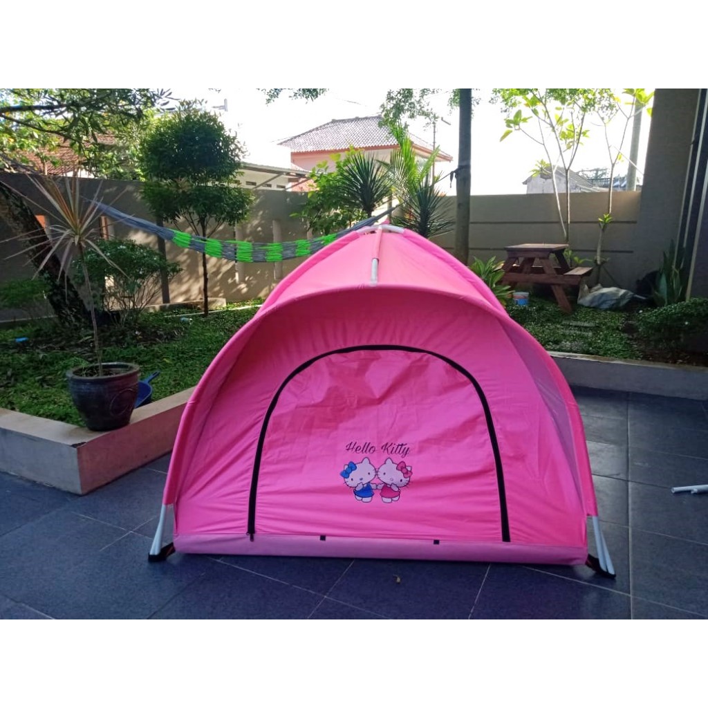 Tenda Anak Anak Perempuan Pink 120Cm  | Tenda Camping Anak Perempuan | Tenda Mainan Anak Perempuan M