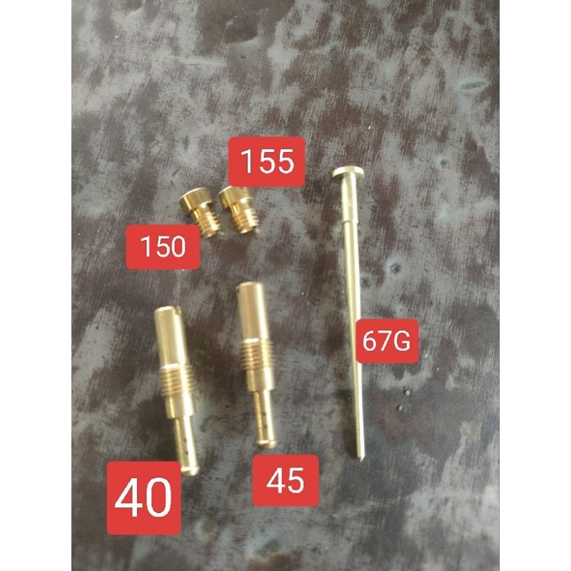 pilot jet main carburator pe28 sudco