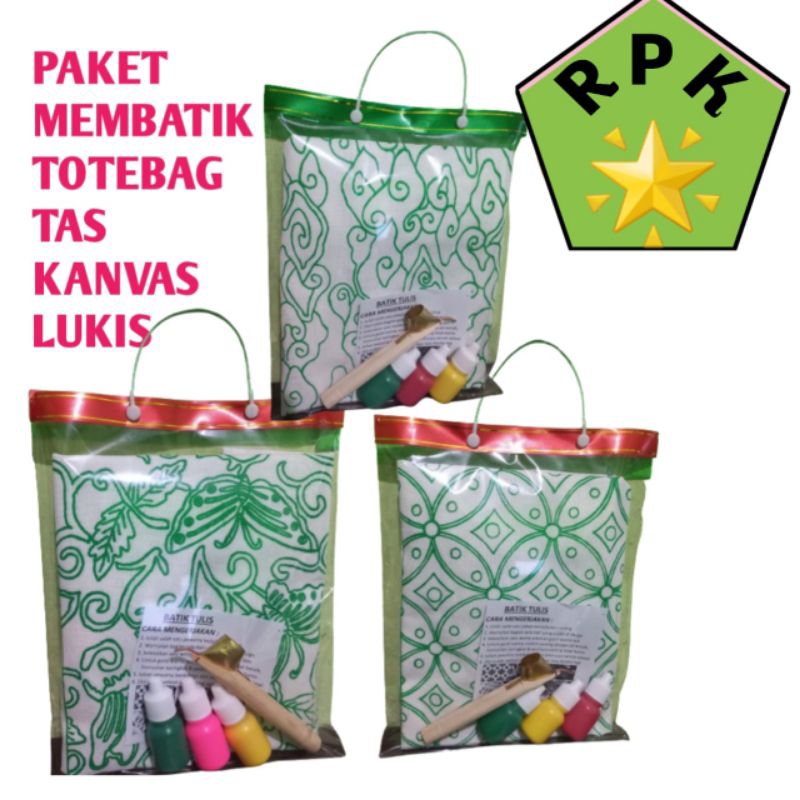 

Paket membatik tas kanvas kerajinan membatik