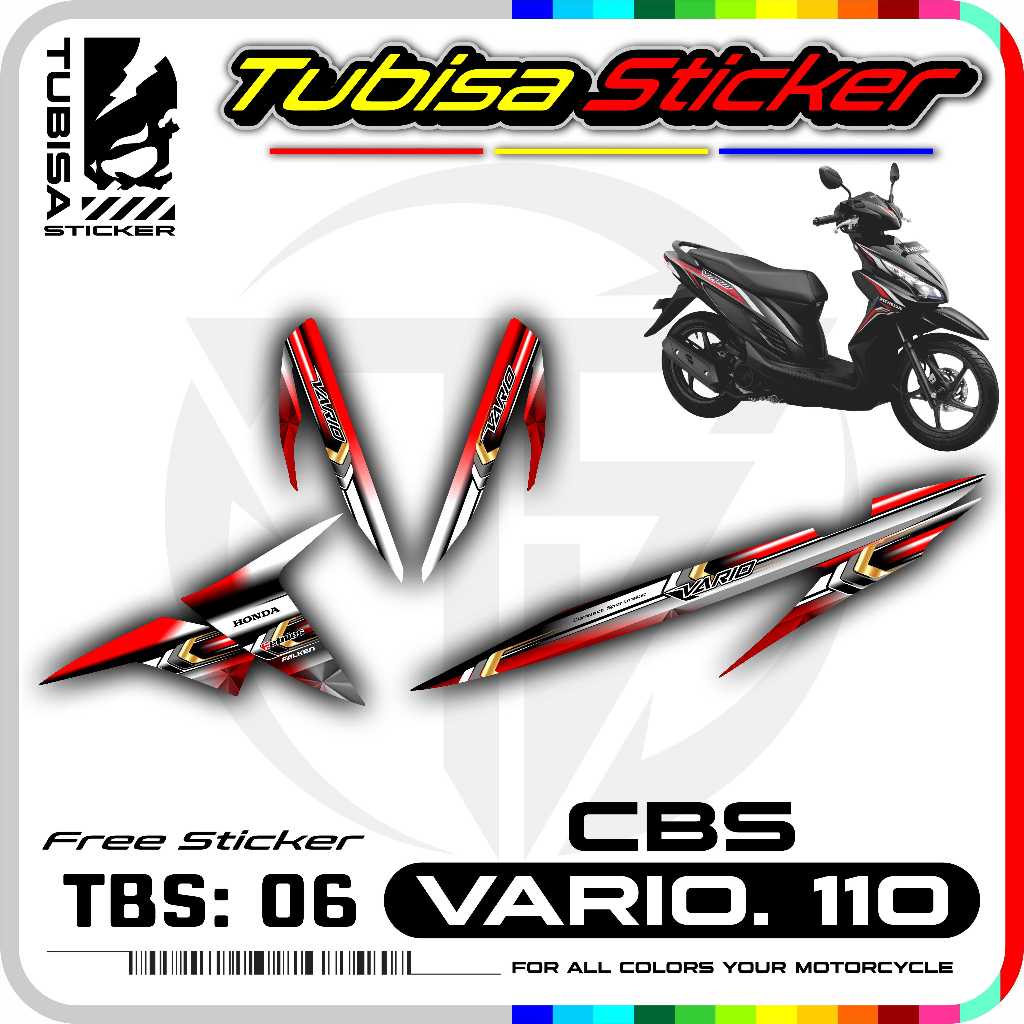 Sticker Striping Variasi Vario 110 - Stiker Sticker Striping Variasi Motor Vario 110 Cbs. TBS.06