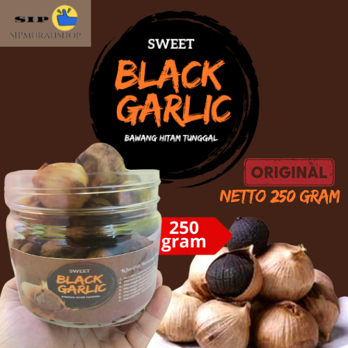 

Black Garlic / Bawang Hitam Tunggal / Lanang / Singel Clove Garlic Ukuran Super Premium 250gram