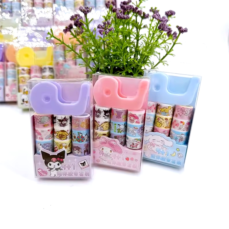 

BB Washi Tape Set 10in1 Mini Tape DIY Sanri* Lotso Stich Hello Kitty Unicorn Keropi Labubu Shincan