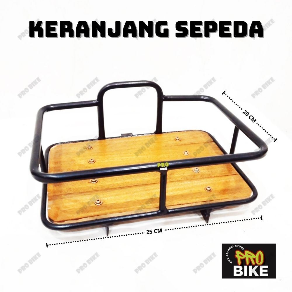 Keranjang sepeda lipat rak pannier depan alas kayu front rack MTB Fixie Roadbike Federal Thrill