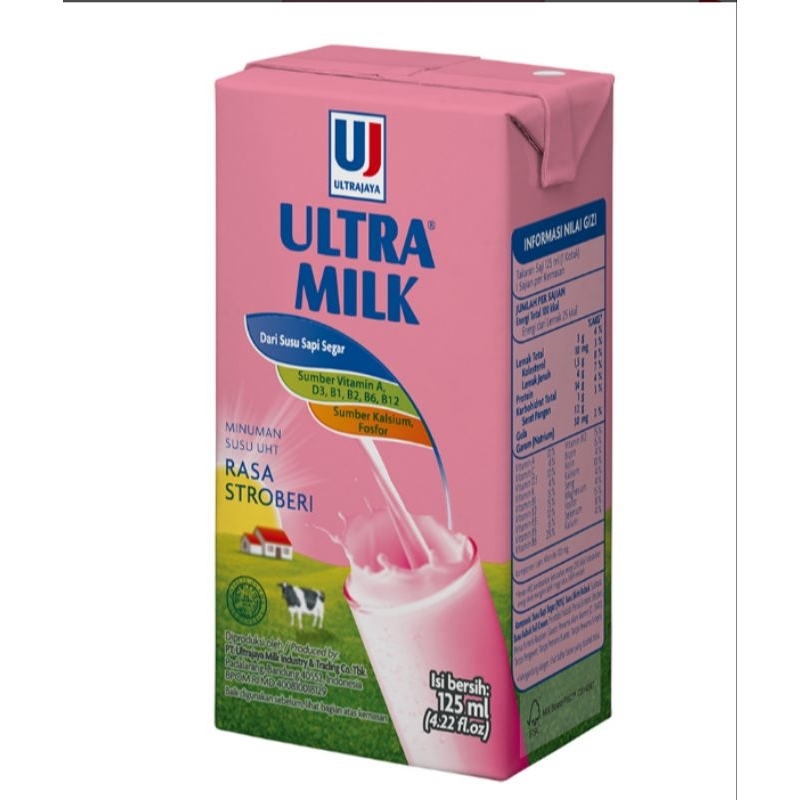 

ULTRA MILK Susu UHT Stroberi 125 ml