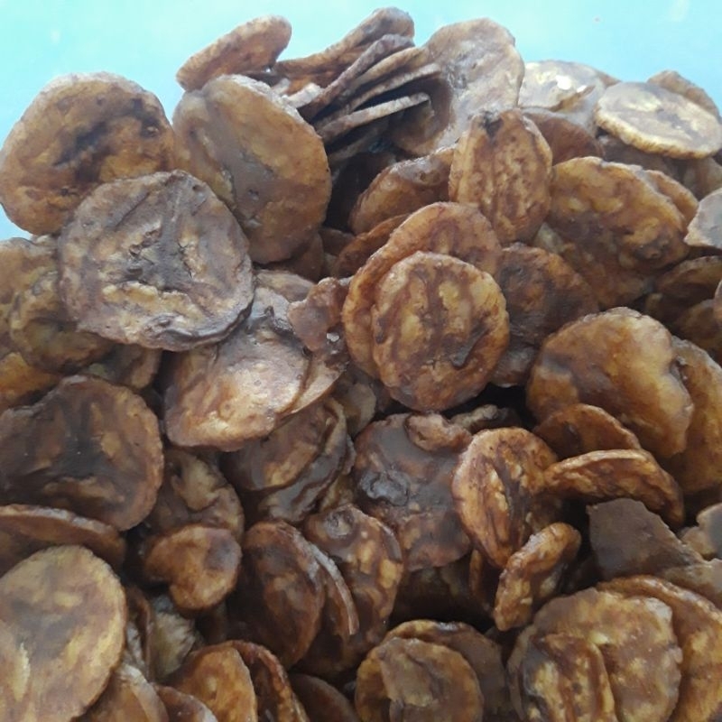 

keripik pisang rasa coklat kemasan pouch 70gram