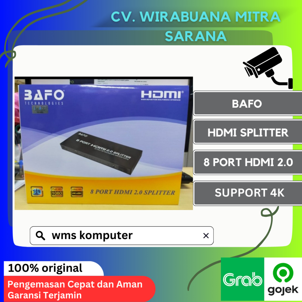 Hdmi Splitter 8 Port BAFO 4K Hdmi 2.0