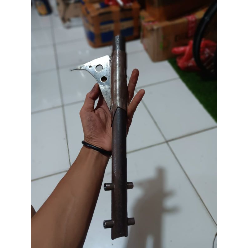 Pipa rangka depan mesin cb gl Mp Tiger herex tebal 3mm set pemanis rangka