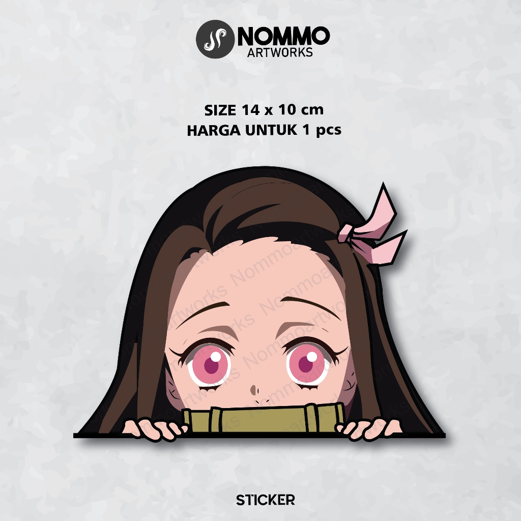 Sticker Chibi Demon Slayer Mobil Motor Laptop PC Kimetsu No Yaiba - Nommo Artworks