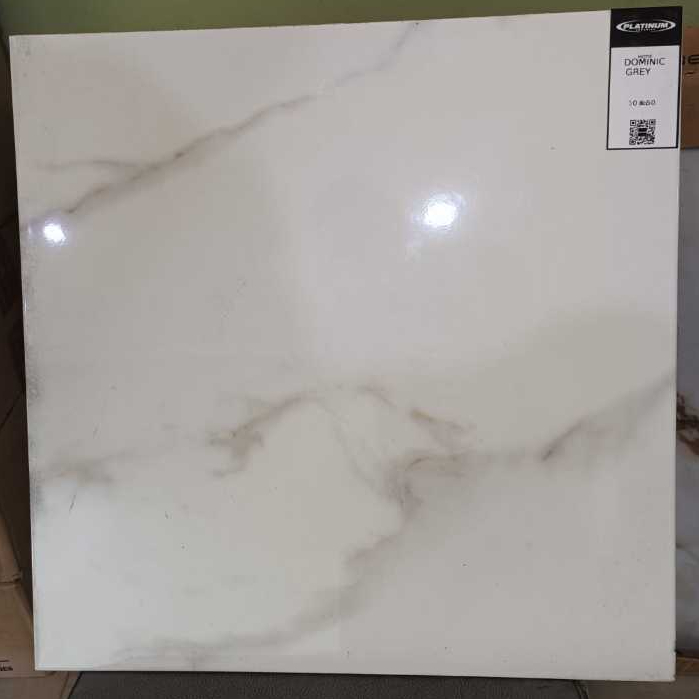 KERAMIK LANTAI GLOSSY 50X50 PLATINUM DOMINIC GREY KW A  KERAMIK LANTAI KILAP KERAMIK LANTAI 50X50