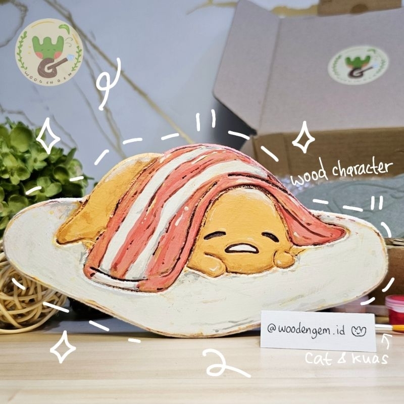 

DIY Wood Character Painting Kit Melukis Kayu Karakter Mainan Anak Hampers Souvenir Gudetama Sanrio