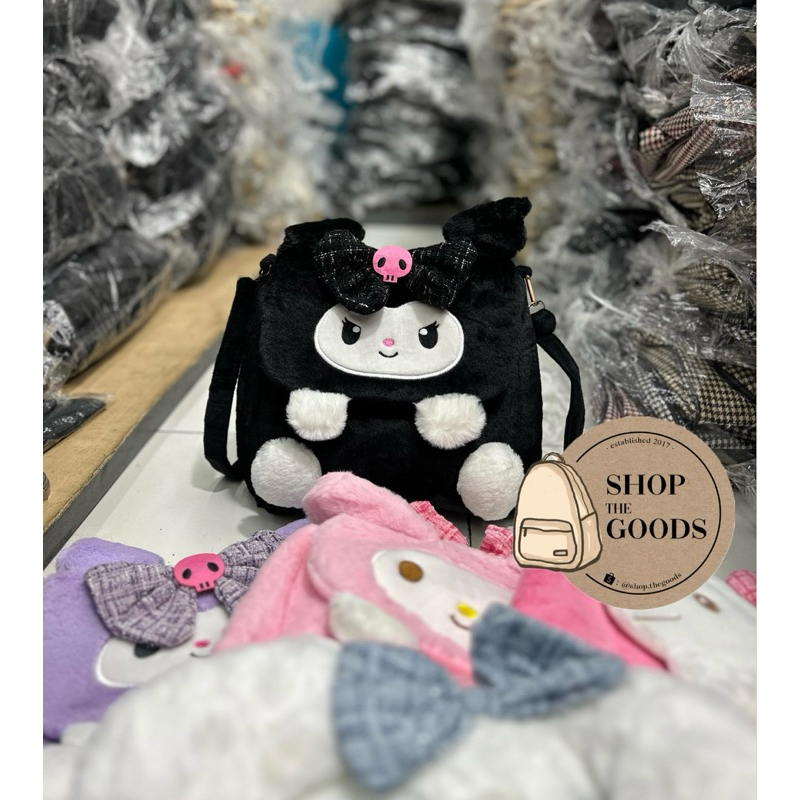 TAS RANSEL BONEKA kuromi /  TAS RANSEL KUROMI CINNAMOROLL POMPOM PURIN MELODY