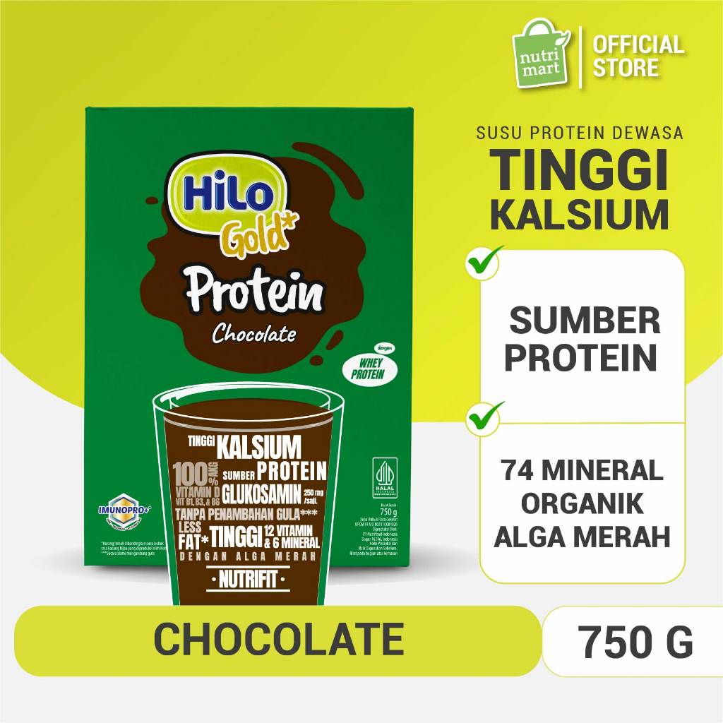 HiLo Gold Chocolate 750 gram - Susu Tinggi Kalsium Rendah Lemak