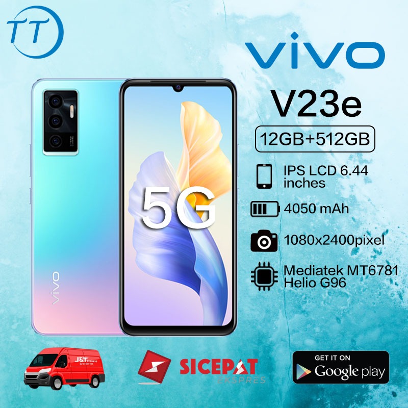 HP VIVO V23e Ram12/512GB 6.44 inci Smartphone cuci gudang Handphone Baterai 4050mAh