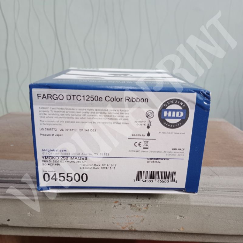 Ribbon Color YMCKO 45500 Fargo / 45500 / Fargo / Fargo DTC1250e / Ribbon Fargo / Ribbon 45500