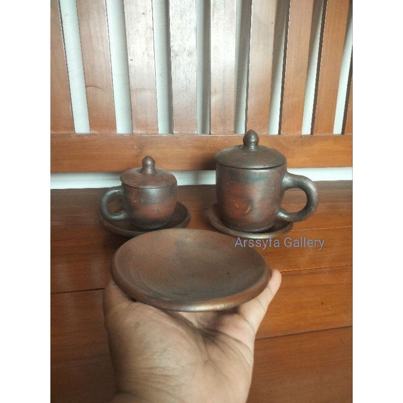 Cobek mini 12 cm tanah liat / cawan