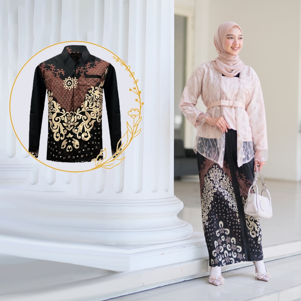 Batik Couple Termurah - Kebaya Couple Nadha Model Kutu Baru Kebaya Wisuda Lamaran Kondangan Modern