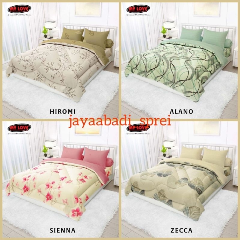 Bedcover Bed Cover Set My Love Sprei Size 180x200 dan 160x200 Tinggi 30cm