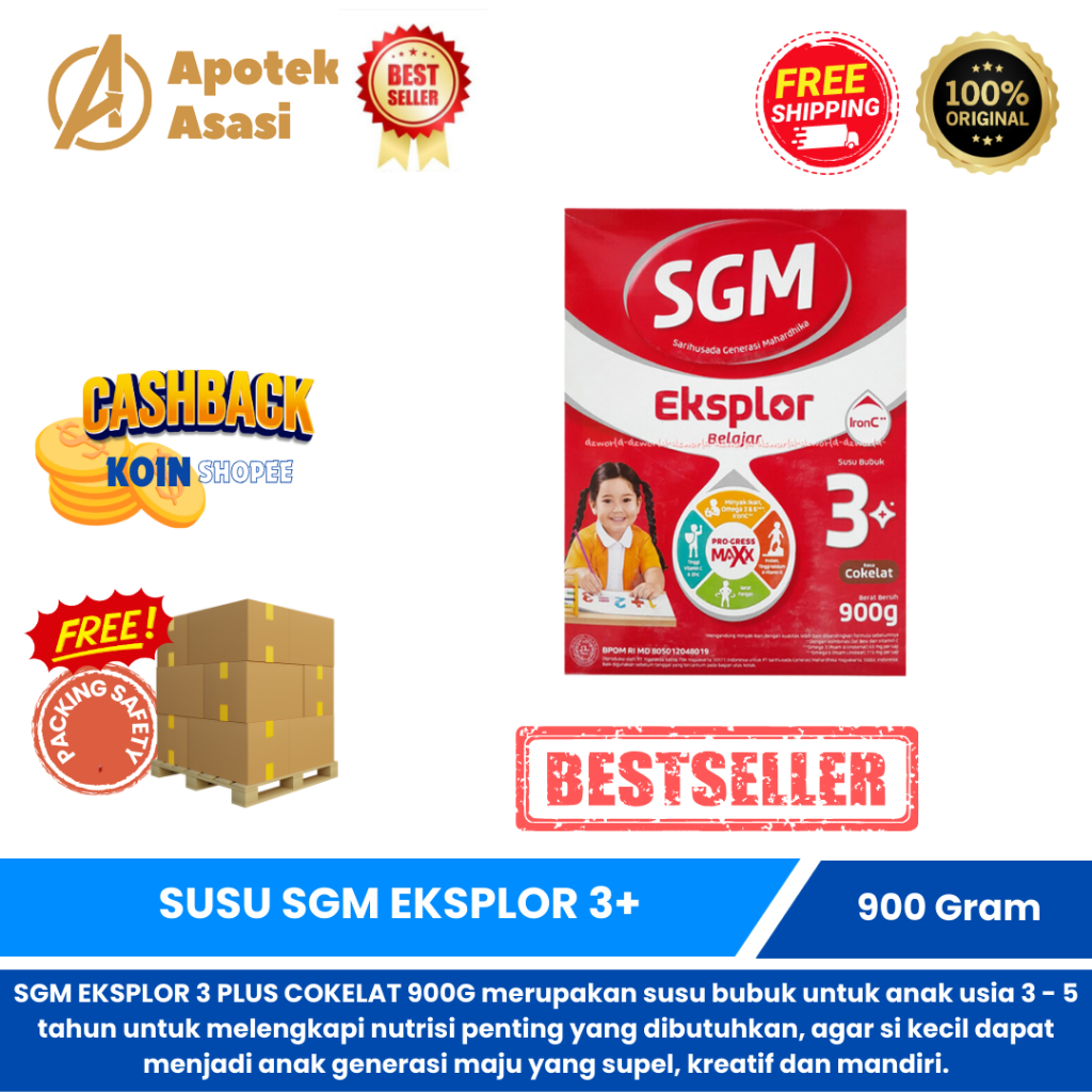 

SGM EKSPLOR 3+ USIA 3-5 TAHUN COKLAT 900 GR BOX
