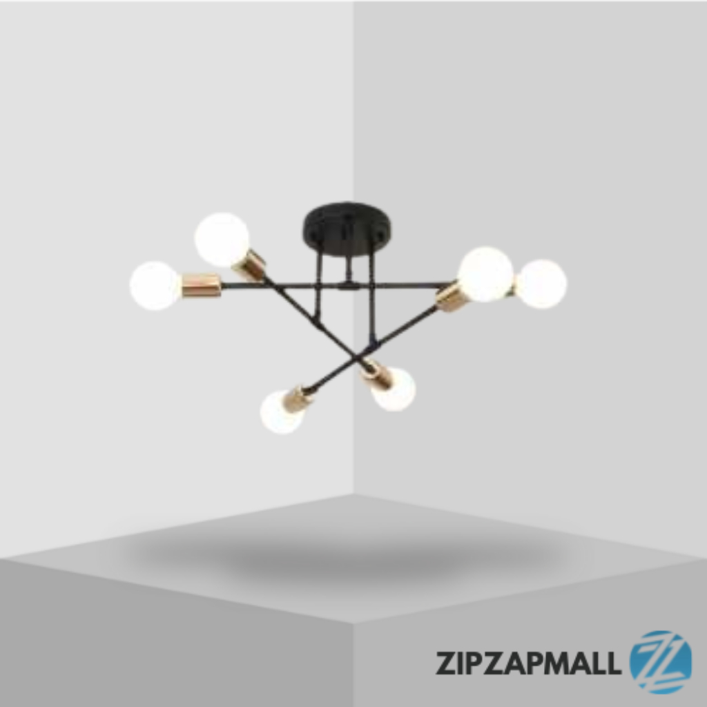 Fitting Lampu Plafon LED Minimalis Ceiling 6 Head E27 220V / Lampu LED Plafon Plavon Plapon Plafond 
