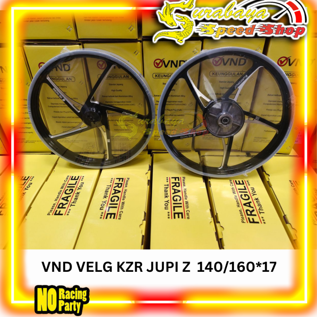 VND Velg KZR Jupiter Z Jupiter MX Old Vega ZR F1ZR Ukuran 140 / 160 Ring 17 Original VND RACING