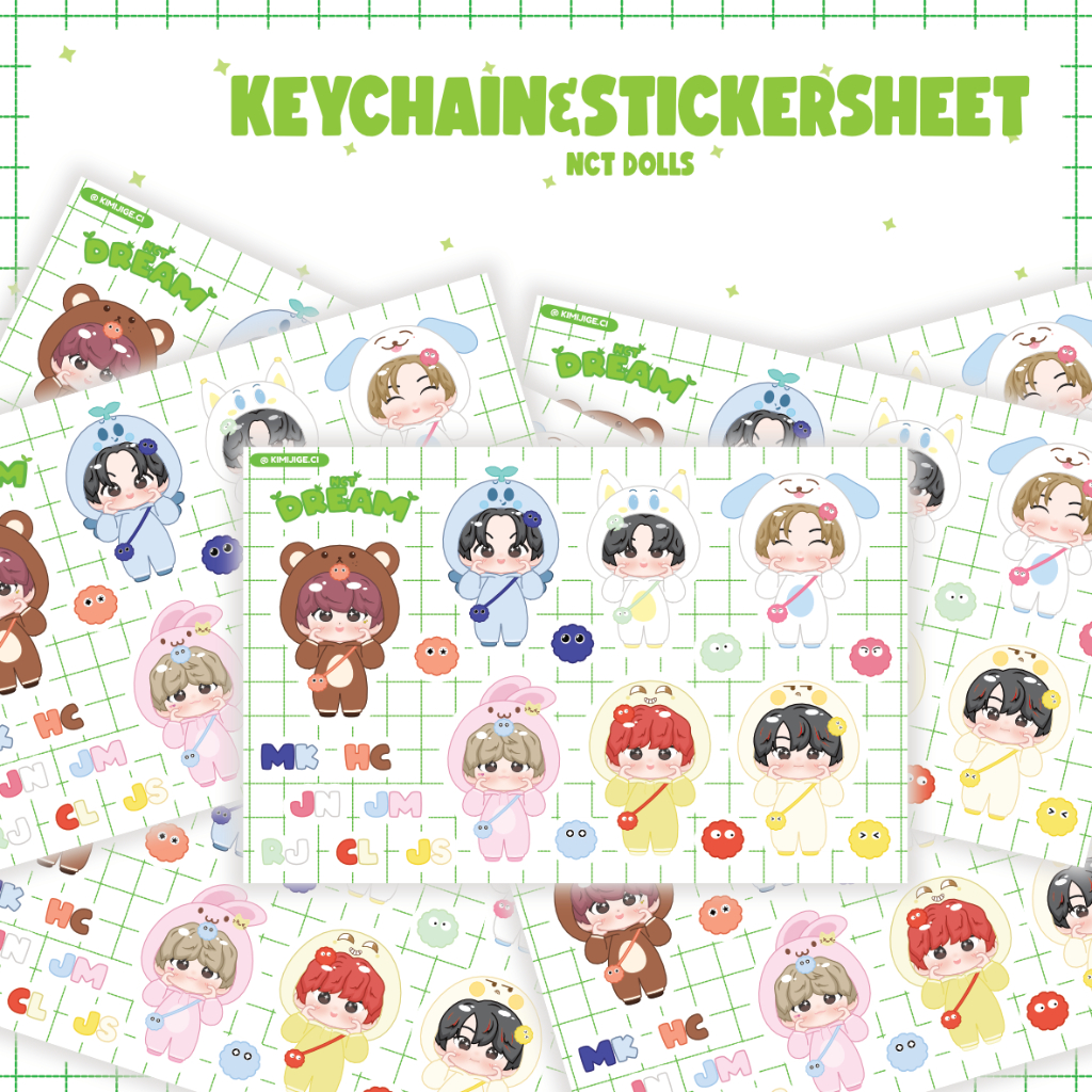 

NCT DREAM DOLLS Fanmade Acrylic KEYCHAIN & STICKERSHEET
