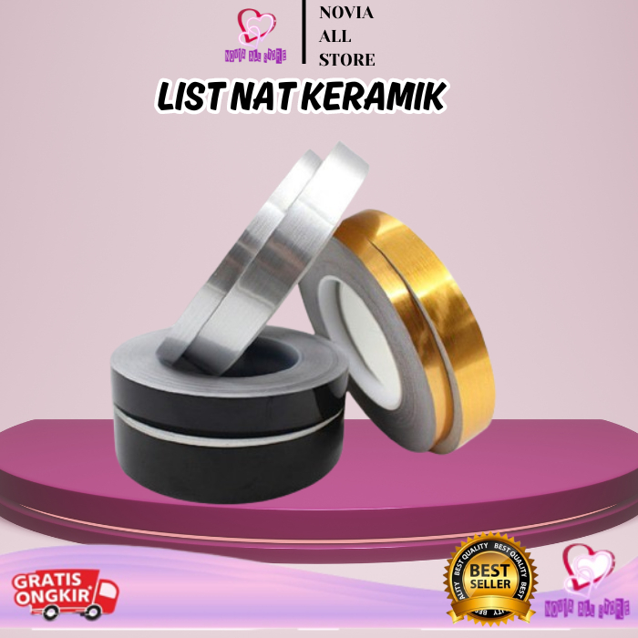 

50METER Gulungan sticker 1cm-10cm pembatas nat keramik 50meter lebar 5mm