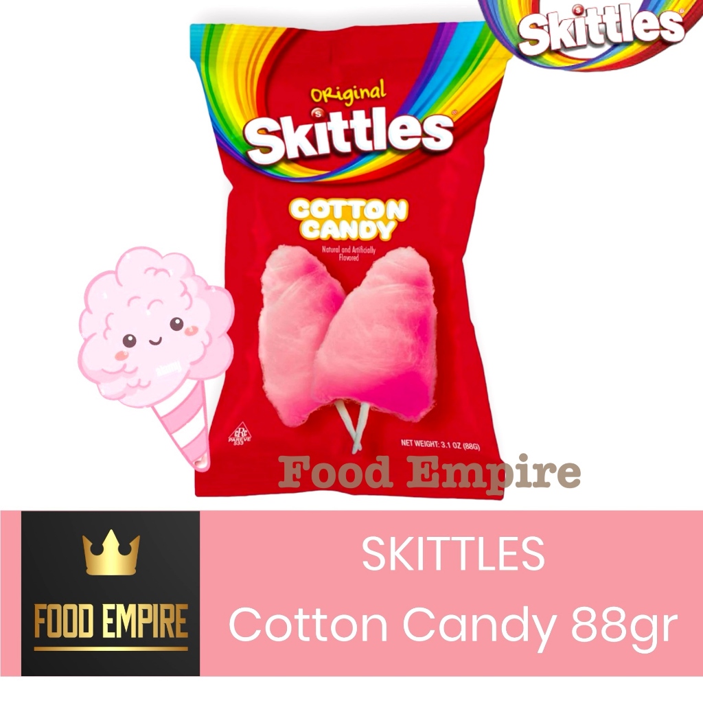 

SKITTLES Original Cotton Candy 88 gram | Permen Gula Kapas Skittle