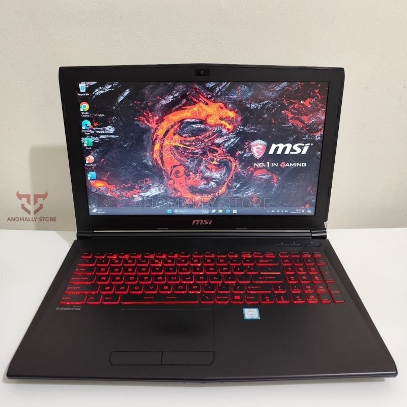 LAPTOP GAMING MSI GL62M CORE i7-7700HQ RAM 8 Gb SSD HDD 1TB Fullset