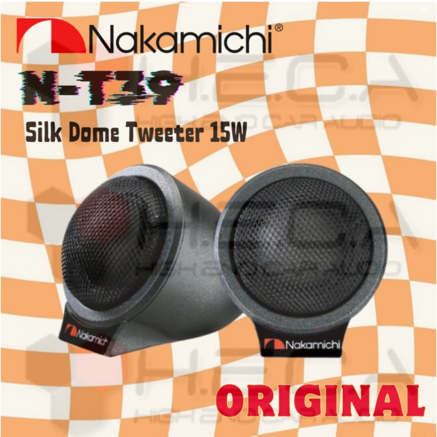 Tweeter Nakamichi N-T39 Silk Dome Car Speaker Dashboard NT39 Audio Mobil
