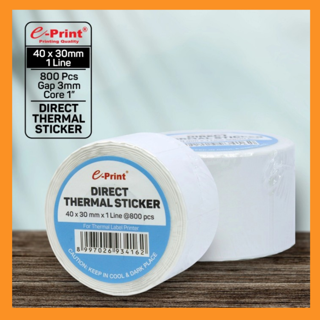 

E-PRINT Direct Thermal sticker 40x30mm x 1line