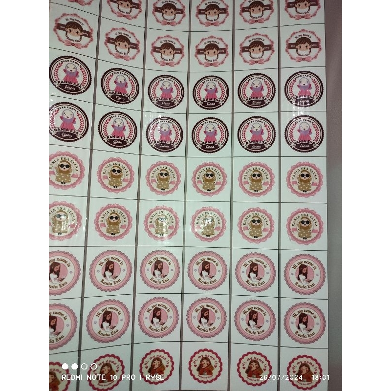 

stiker sablon 30 pieces