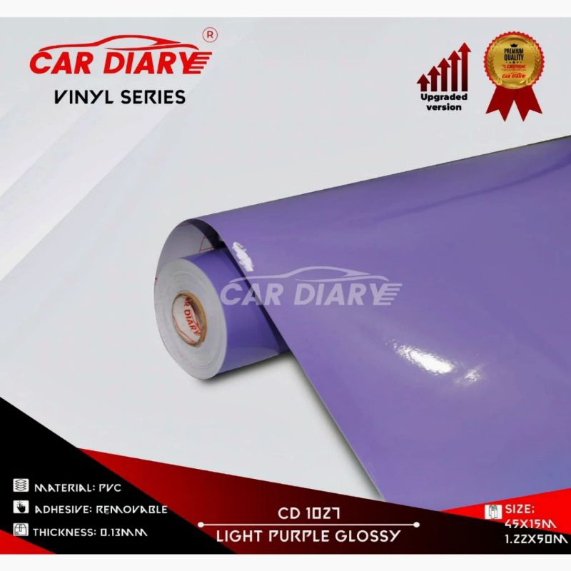 Skotlet Stiker Warna Ungu Taro Glossy Lebar 45Cm