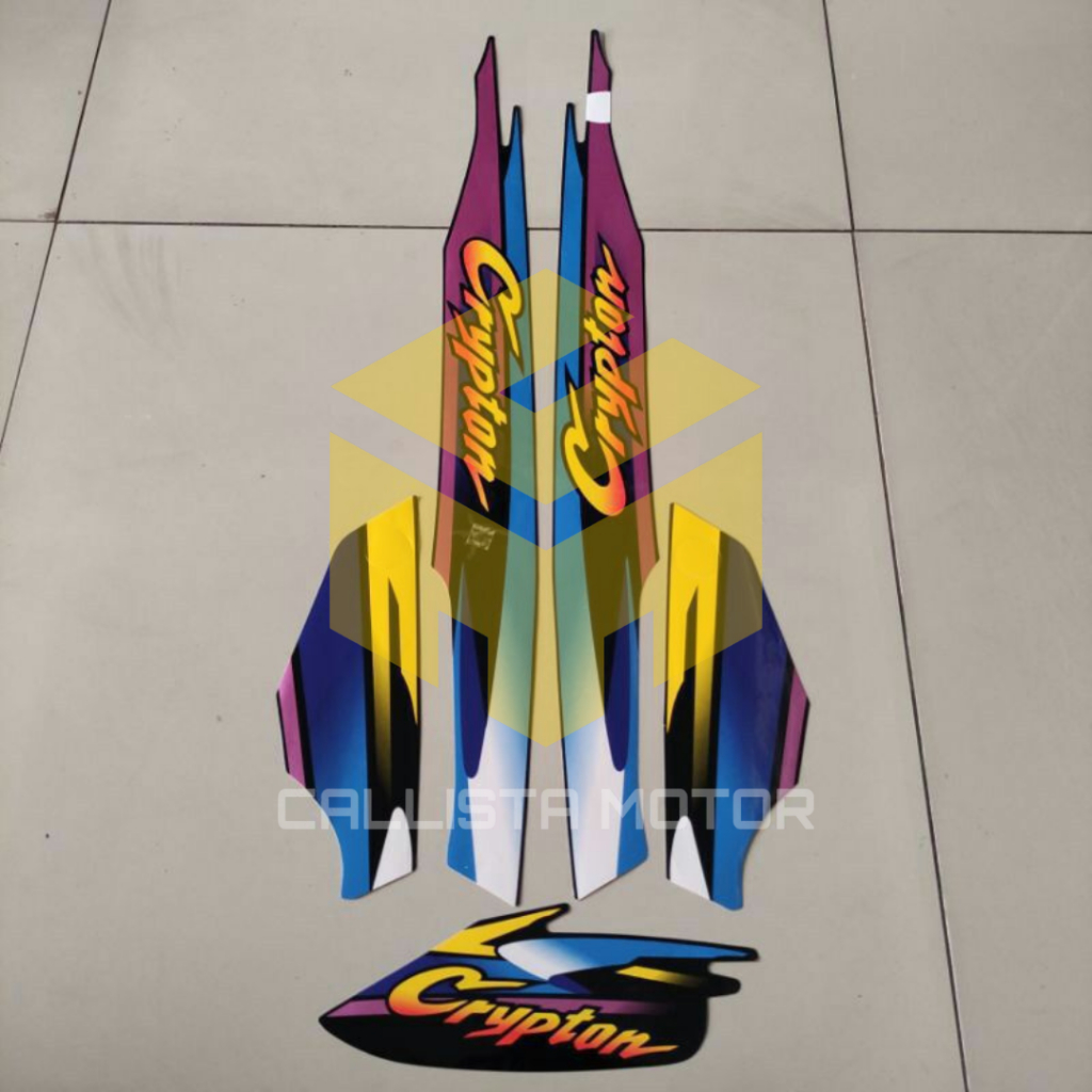 STRIPING STICKER LIS BODY YAMAHA CRYPTON TAHUN 1998-1999 FULLSET