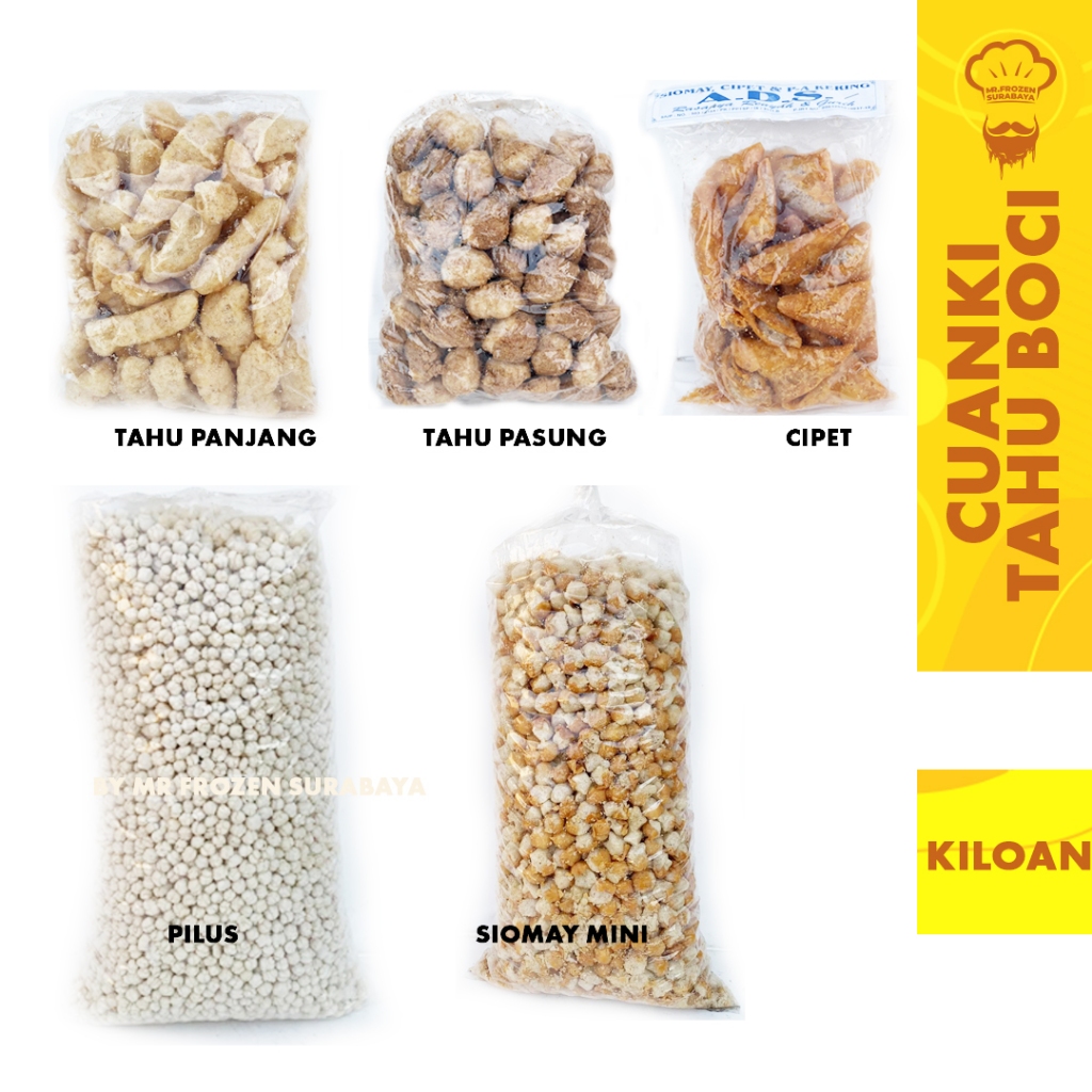 

[KILOAN] All Varian Topping Boci Cuankie Tahu Panjang | Tahu Gepeng | Tahu Pasung | Gurilem | Pilus | Bumbu Boci | Cipet | Batagor MK