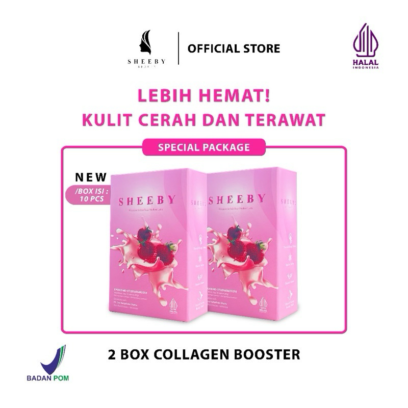 

SHEEBY BEAUTY 2 BOX - COLLAGEN DRINK BOOSTER Untuk Membantu Memutihkan Kulit