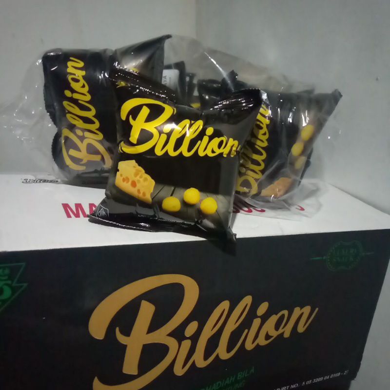 

BILLION Snack Viral Ciki Berhadiah 1 Pak Isi 10 Pcs Chiki Ciki Bilion Corn Ball Jajanan Anak Hadiah Ulang Tahun Hujan Uang