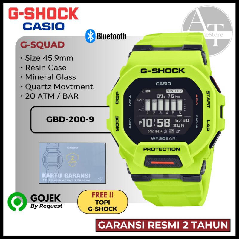 Jam Tangan Pria Casio G-SHOCK GBD-200-9 GBD200 ORIGINAL Resmi
