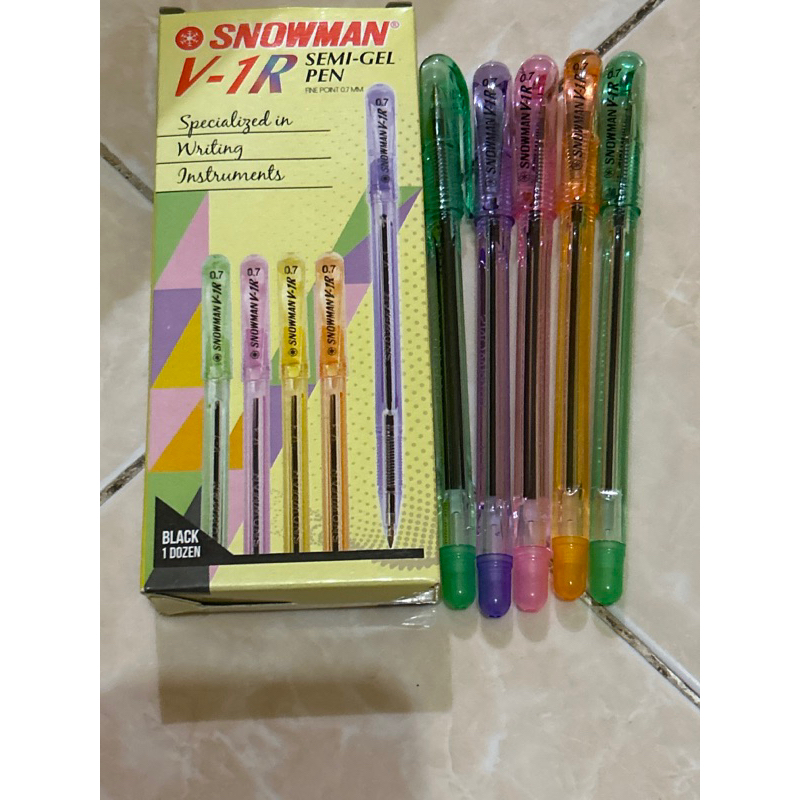 

Pulpen semi gel pen V-1R Snowman