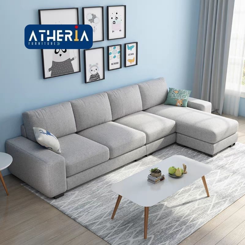 Sofa Letter L Minimalis Depan TV