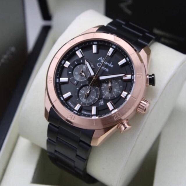 Alexandre Christie 6672 - AC6672 - 6672MC Black Rosegold ORIGINAL