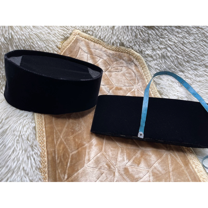 Peci polos hitam tinggi 8 cm