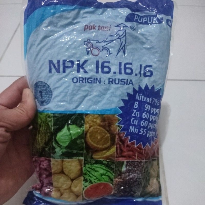 Pupuk NPK 161616 Pak Tani Kemasan 1kg