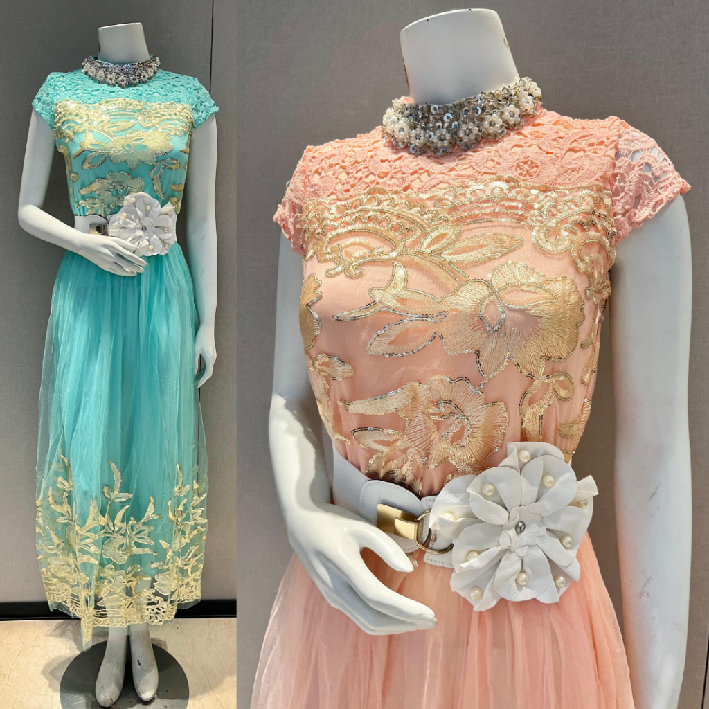 SAKURA GAMIS / GAMIS BRUKAT TILE MUTIARA GAMIS WANITA [remaja & dewasa] + FREE IKAT PINGGANG